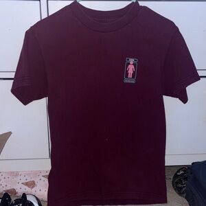 Men's Burgundy Graphic T-Shirt